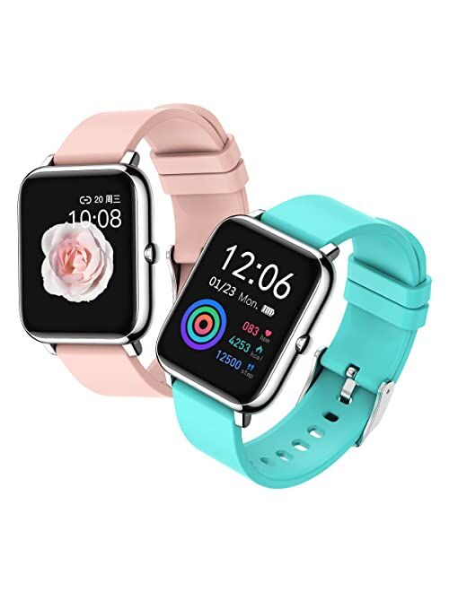 Smart Watch for Girls Boys Teenagers, Fitness Tracker Watches with Heart Rate Blood Pressure Blood Oxygen Monitor, Pedometer Calorie Counter Watch Waterproof Smartwatch f