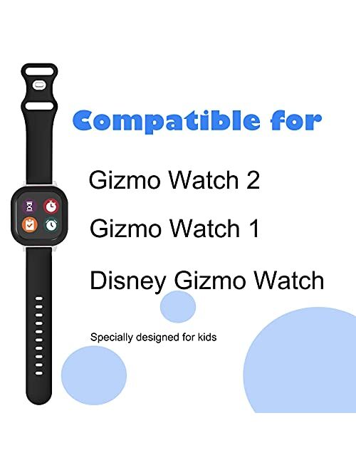 Silicone Gizmo Watch Band Replacement for Kids, Soft Sport Smartwatch Band Compatible with Gizmo Watch 2, Gizmo Watch 1 for Boys and Girls