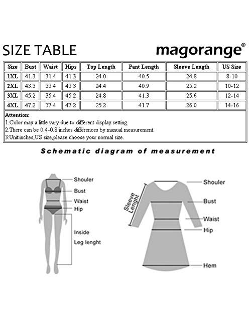 Magorange Women Plus Size Tracksuit 2 Piece Outfits Zipper Front Top and Sweatpants Jogger Sets