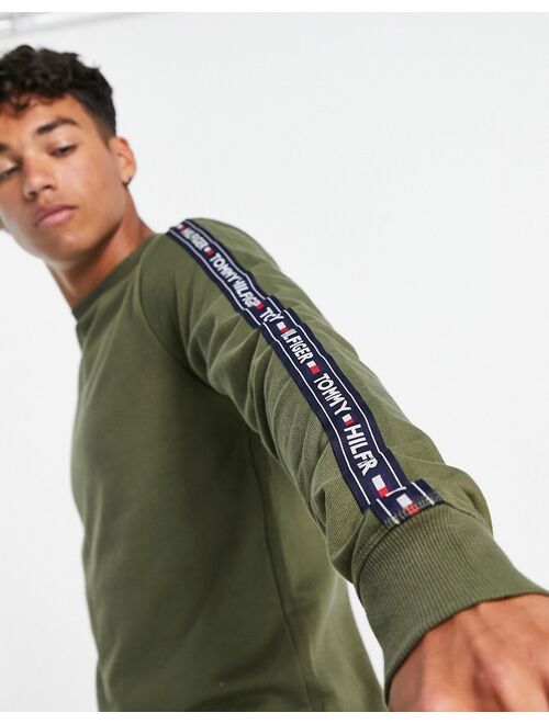 Tommy Hilfiger lounge sweatshirt with logo taping in green