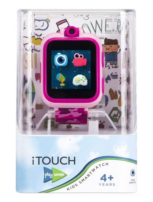 iTouch Kids PlayZoom Pink Camouflage Strap Touchscreen Smart Watch 42x52mm
