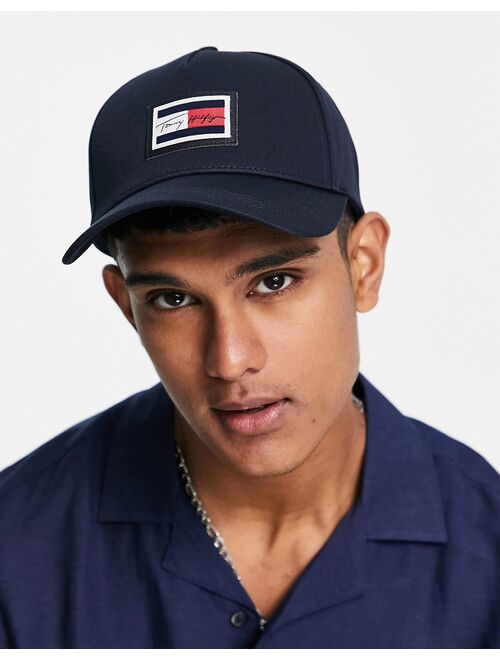 Tommy Hilfiger cap with box script logo in navy
