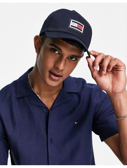 Tommy Hilfiger cap with box script logo in navy