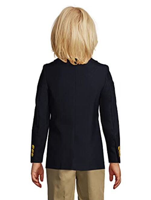 Lands' End School Uniform Boys Tailored Fit Hopsack Blazer