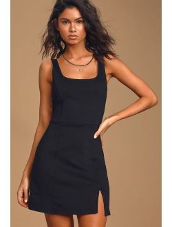Always Admired Black Sleeveless Mini Dress