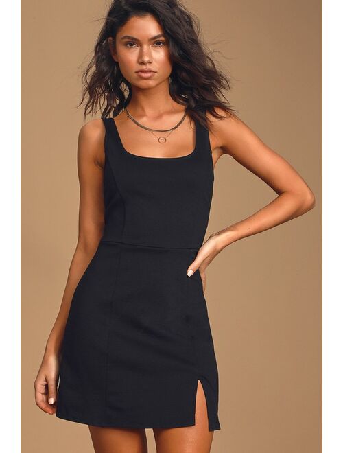 Lulus Always Admired Black Sleeveless Mini Dress