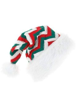 Christmas Hat Santa Hat Knit Hat for Adults Christmas Costume Xmas Hat for Christmas New Year Festive Holiday Party Supplies