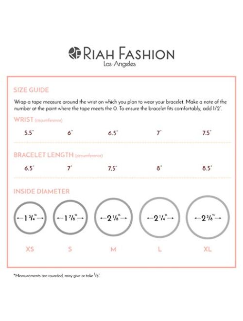 RIAH FASHION Delicate Boho Beaded Multi Layer Versatile Statement Bracelets - Stackable Stretch Strand Cuff Bangles Sparkly Crystal, Natural Stone, Tassel Charm