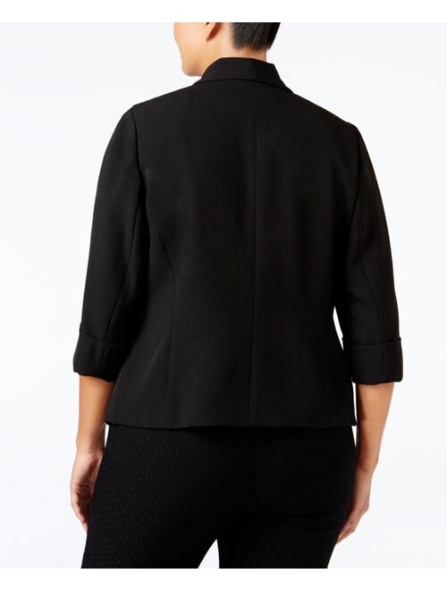 Kasper Plus Size Open-Front Soft Blazer