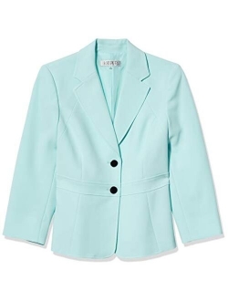 Women's Stretch Crepe 2 Button Waist Seam Detail Jacket
