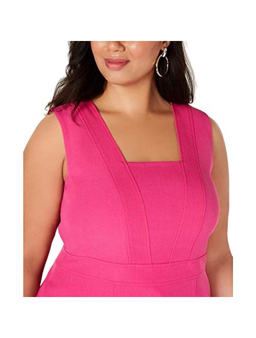 Kasper Women's Square Collar Stretch Crepe Dress