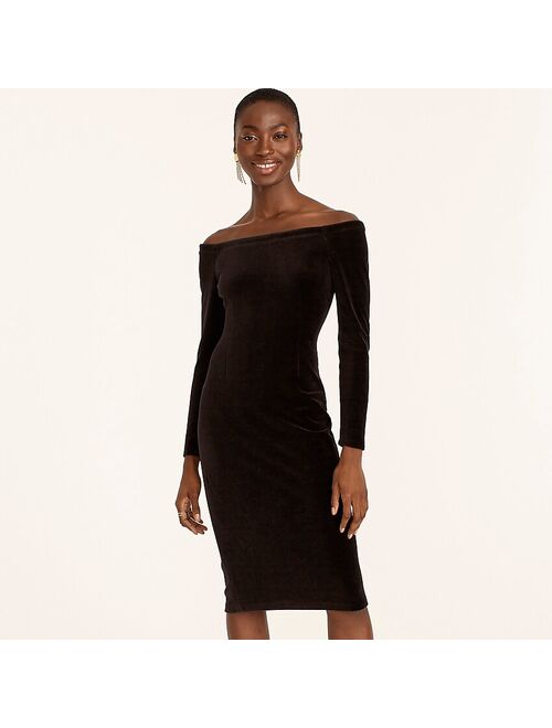 J.Crew Boatneck Italian velvet dress