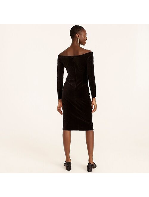 J.Crew Boatneck Italian velvet dress