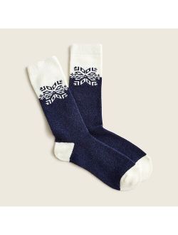 Cozy snowflake socks