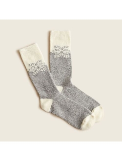 Cozy snowflake socks