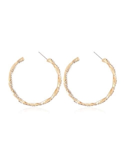 Lightweight Rhinestone Pave Statement Hoop Earrings - Sparkly Bridal Wedding Cubic Zirconia Crystal Wire Round, Teardrop Pear, Heart