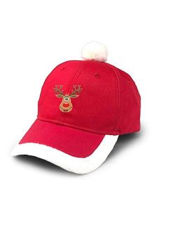 KKMKSHHG Merry Christmas Hat Unisex Adult Vintage Adjustable Santa Baseball Cap Red/White