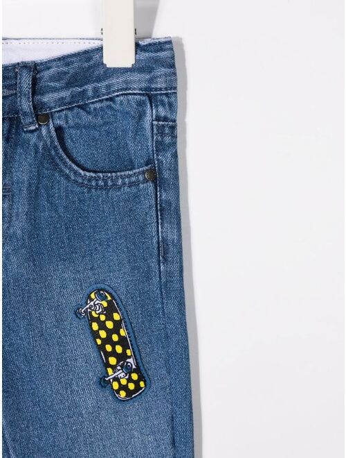 Stella McCartney multi-patch slim-fit jeans