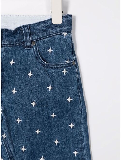 Stella McCartney star-embroidery straight-leg jeans