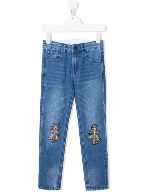 Stella McCartney cartoon-patch straight-leg jeans