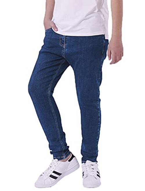 GINGTTO Boys Skinny Jeans Stretch Slim Fit Denim Pants for Kids