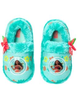 Girls' Moana Slippers - Princess Moana Plush Fuzzy Slippers (Toddler/Little Girl)
