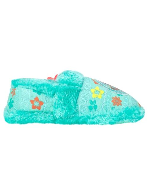 Disney Girls' Moana Slippers - Princess Moana Plush Fuzzy Slippers (Toddler/Little Girl)