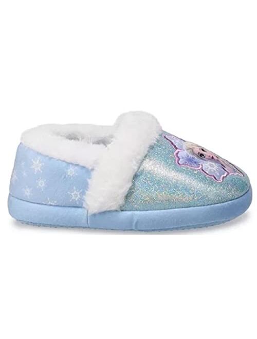 Disney Girl's Frozen Anna Elsa Plush Slippers