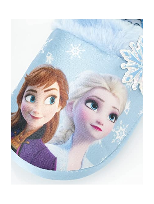 Disney Girls’ Slippers – Disney Princess and Frozen Fuzzy Slippers (Toddler/Little Girl)