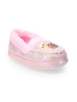 Princesses Preschool Girls' Glitter Moccasin Slippers
