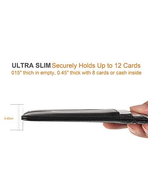 Teskyer Minimalist Wallet, Slim Wallet for Men Women, Credit Card Holder Wallet, RFID Blocking Front Pocket Wallet