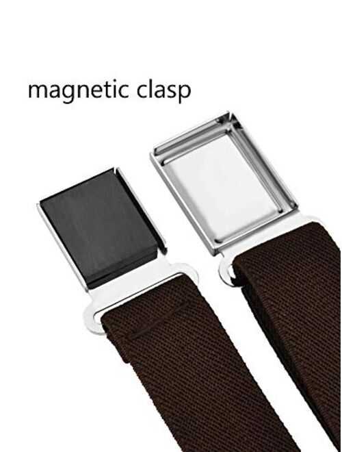 Kids Magnetic Belt Adjustable Elastic Belt with Magnetic Buckle for Boys Daily Use Girls