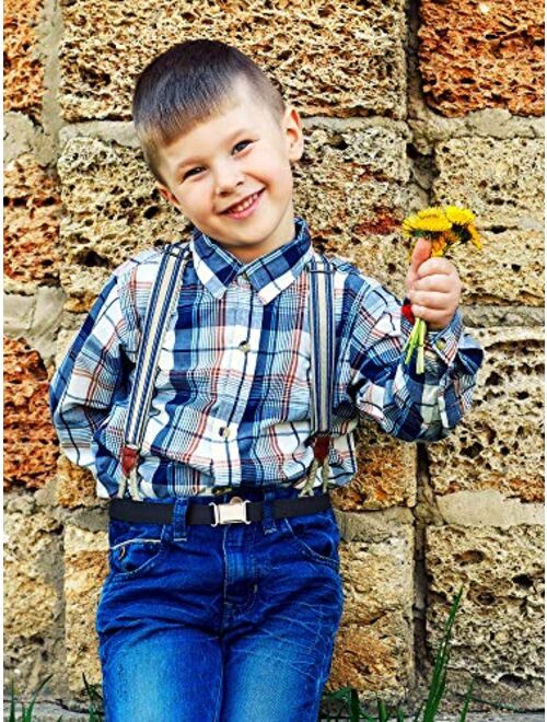 Kids Magnetic Belt Adjustable Elastic Belt with Magnetic Buckle for Boys Daily Use Girls