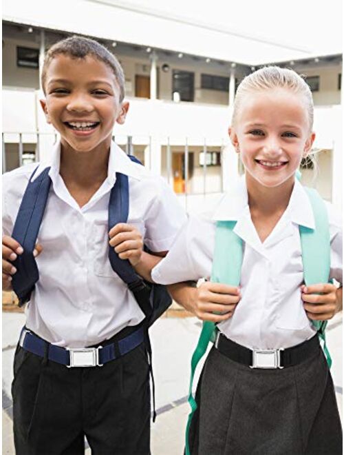 Kids Adjustable Magnetic Belt Elastic Stretch Belt with Easy Magnetic Buckle for Boys Girls, Multicolor, One Size