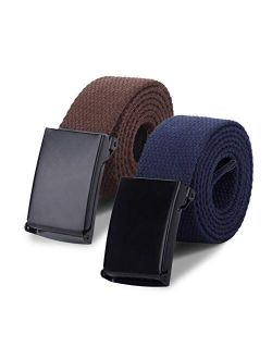 2PCS School Uniform Cotton Strap Belt Adjustable in Four Sizes Suitable for Girls AWAYTR Boys Canvas Web Belts 