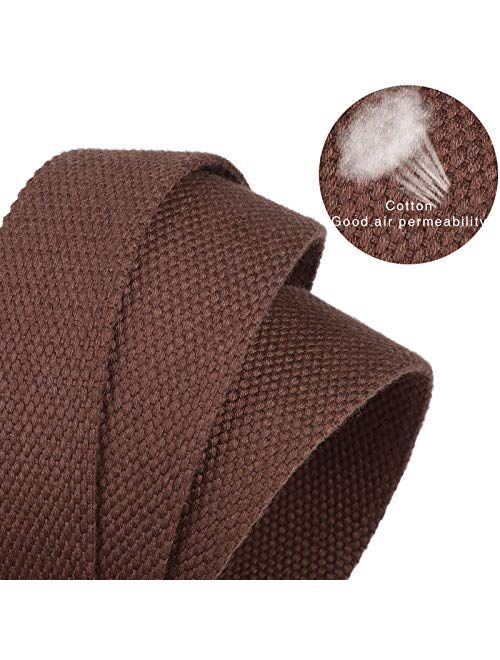 AWAYTR Boys Canvas Web Belts - 2PCS School Uniform Cotton Strap Belt Adjustable in Four Sizes Suitable for Girls