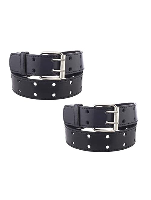 Buy 2 Pack Kids Faux Leather Two Hole Belt online | Topofstyle