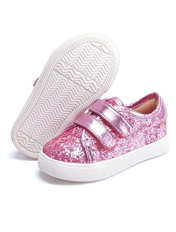 Felix & Flora Toddler/Little Kid Girls Running Shoes Sports Sneakers Princess Casual Glitter Shoes.