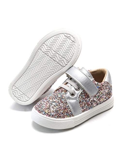Felix & Flora Toddler/Little Kid Girls Running Shoes Sports Sneakers Princess Casual Glitter Shoes.