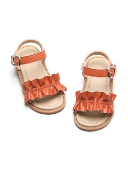 Girls Shoes Soft Rubber Princess Flat Shoes Summer Baby Girl Sandals(Toddler/Little Kid)