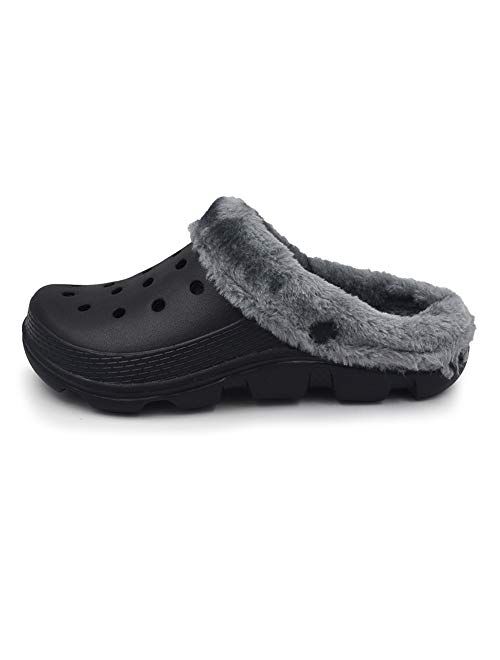 ACANS Unisex Classic Fur Lined Clogs Shoes Slippers AC1519