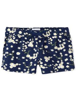 Girls' Printed Pull on Shorts