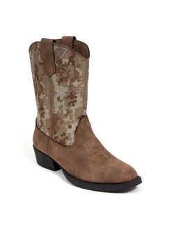 Big Boys and Girls Ranch Pull On Western Cowboy Fashion Comfort Boots