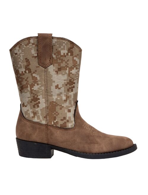 Deer Stags Big Boys and Girls Ranch Pull On Western Cowboy Fashion Comfort Boots