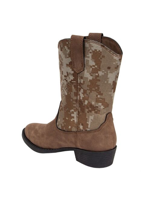 Deer Stags Big Boys and Girls Ranch Pull On Western Cowboy Fashion Comfort Boots