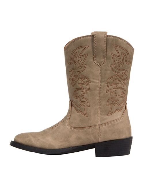 Deer Stags Little Boys Ranch Pull On Western Cowboy Fashion Comfort Boot