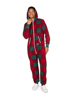 Christmas Onesies for Adults - Comfy Mens and Womens Matching Holiday Jumpsuits with Convenient Pockets