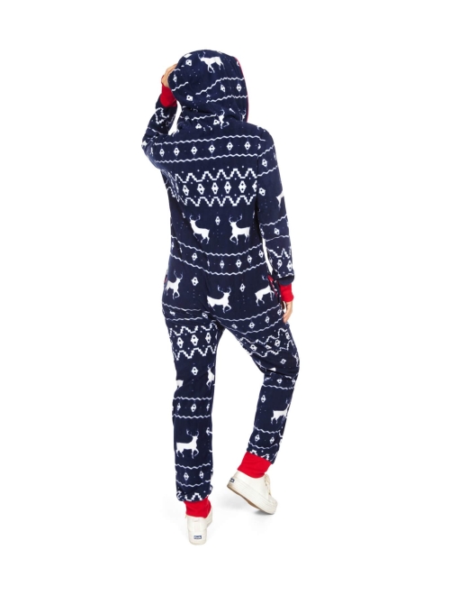 Tipsy Elves Christmas Onesies for Adults - Comfy Men’s and Women’s Matching Holiday Jumpsuits with Convenient Pockets