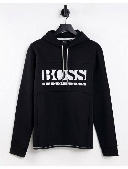 Hugo Boss Athleisure Soody 1 overhead hoodie in black