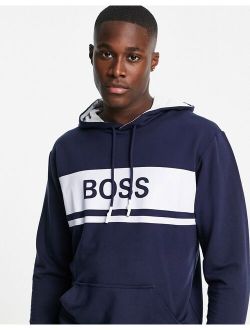 BOSS Bodywear logo hoodie in navy